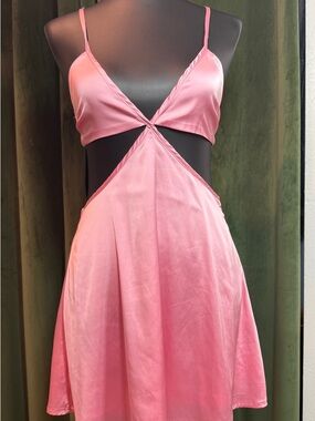 Pink Cutout Mini Dress